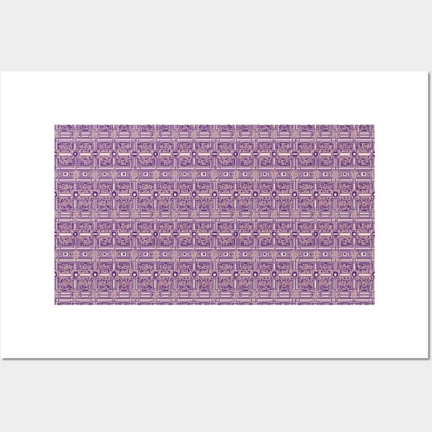 Purple Trendy Pattern V9 Wall Art by Family journey with God